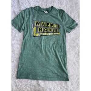 Threadfast Waffle House Adult Sz. S Green Logo Tee. Cute, Soft
